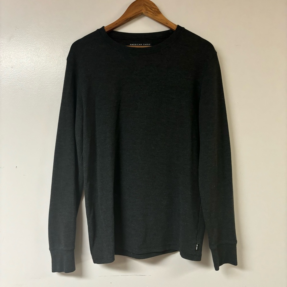 American Eagle charcoal gray men’s long sleeve shirt size medium